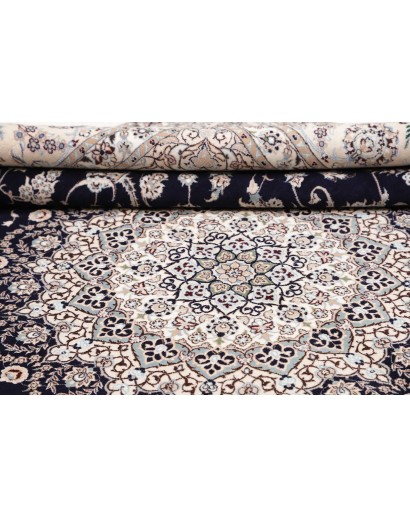 Tappeto Nain 6La Persia bianco azzurro 252x308