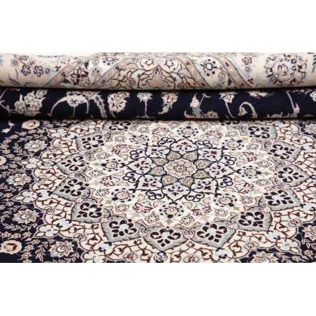 Tappeto Nain 6La Persia bianco azzurro 252x308