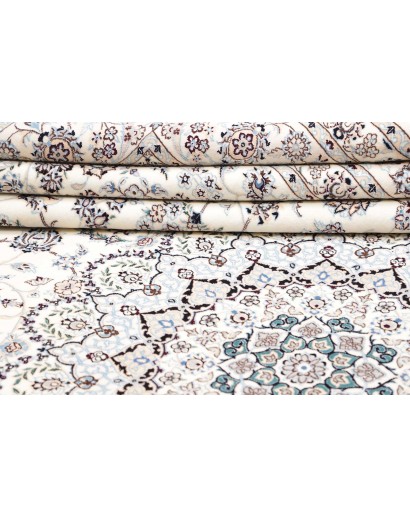 Tappeto Nain 6La Persia bianco grigio 252x356
