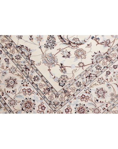 Tappeto Nain 6La Persia bianco azzurro 257x350