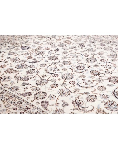 Tappeto Nain 6La Persia bianco azzurro 257x350
