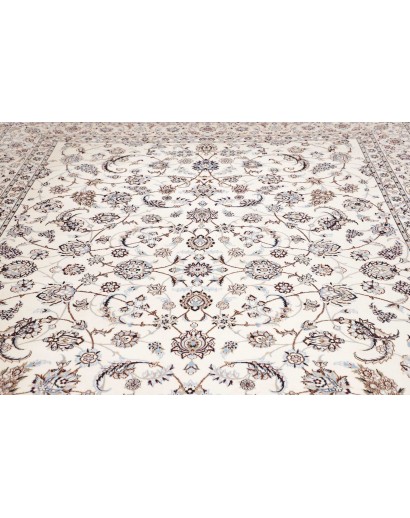 Tappeto Nain 6La Persia bianco azzurro 257x350
