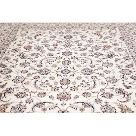 Tappeto Nain 6La Persia bianco azzurro 257x350