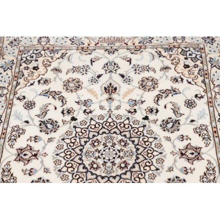 Tappeto Nain 6La Persia bianco azzurro 87x412