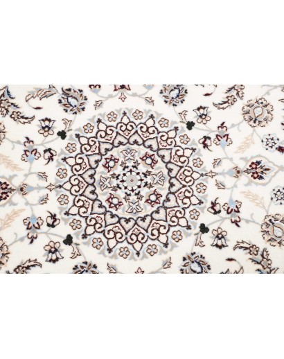 Tappeto Nain 6La Persia bianco azzurro 87x412
