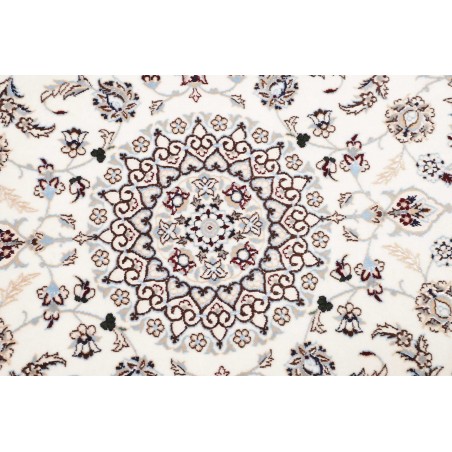 Tappeto Nain 6La Persia bianco azzurro 87x412