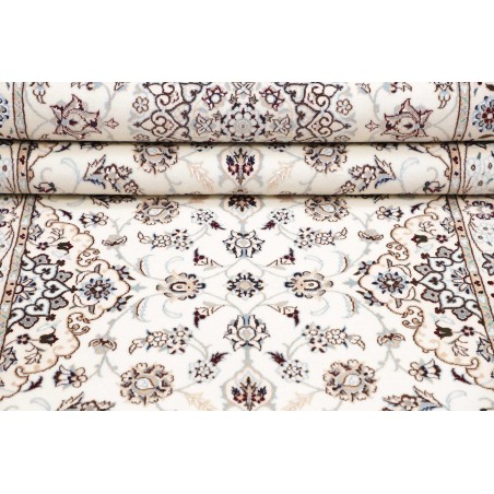 Tappeto Nain 6La Persia bianco azzurro 87x412