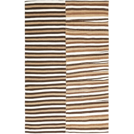 Tappeto Kilim Mazandaran Vintage Persia bianco azzurro 130x210