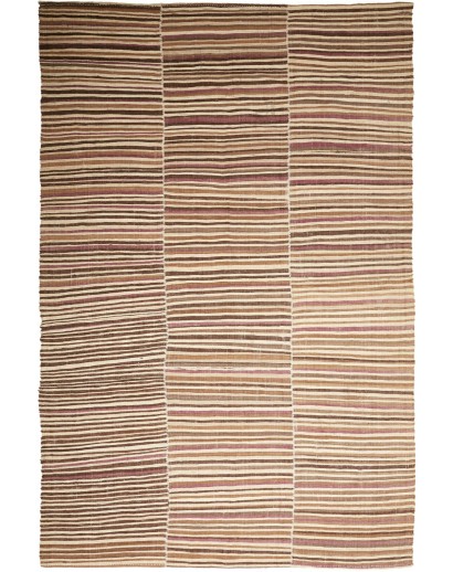 Tappeto Kilim Mazandaran Vintage Persia bianco azzurro 216x347