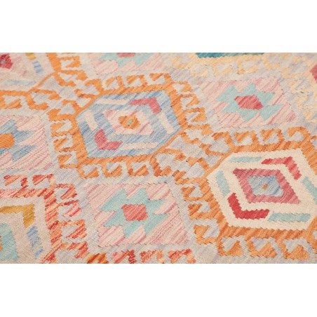 Tappeto Kilim Afghanistan marrone azzurro 154x200