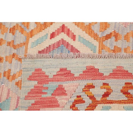 Tappeto Kilim Afghanistan marrone azzurro 154x200