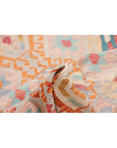 Tappeto Kilim Afghanistan marrone azzurro 154x200