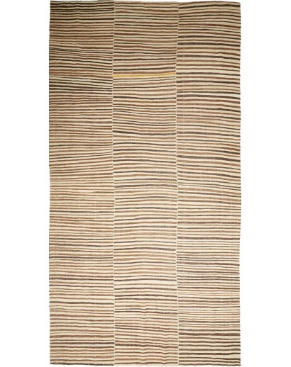 Tappeto Kilim Mazandaran Vintage Persia giallo verde 206x395