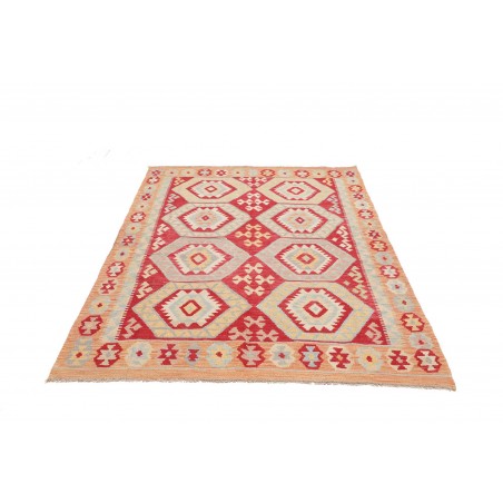 Tappeto Kilim Afghanistan beige giallo 142x200