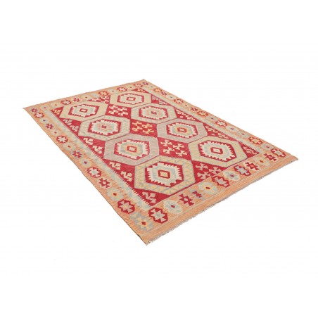 Tappeto Kilim Afghanistan beige giallo 142x200