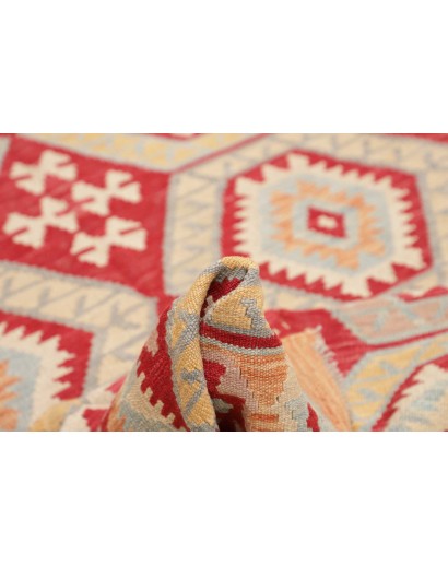 Tappeto Kilim Afghanistan beige giallo 142x200