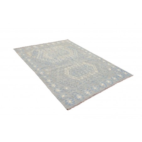 Tappeto Kilim Afghanistan beige azzurro 150x200