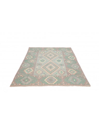 Tappeto Kilim Afghanistan beige verde 146x193