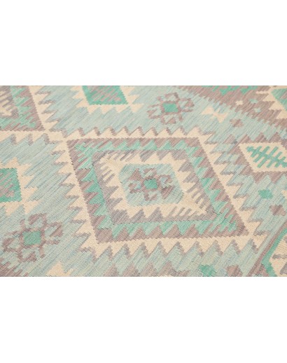 Tappeto Kilim Afghanistan beige verde 146x193