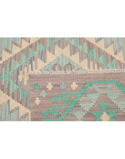 Tappeto Kilim Afghanistan beige verde 146x193