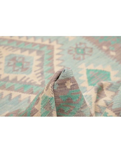 Tappeto Kilim Afghanistan beige verde 146x193