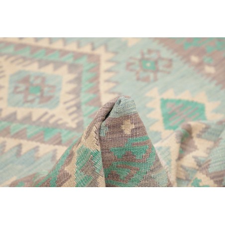 Tappeto Kilim Afghanistan beige verde 146x193