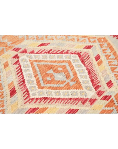Tappeto Kilim Afghanistan giallo rosso 155x206