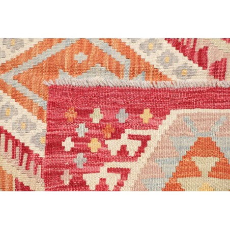 Tappeto Kilim Afghanistan giallo rosso 155x206