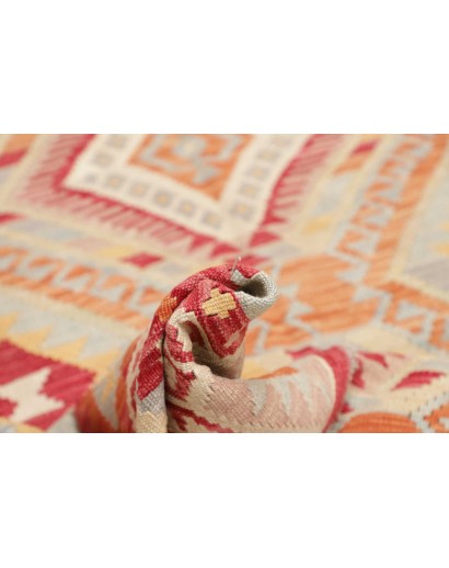 Tappeto Kilim Afghanistan giallo rosso 155x206