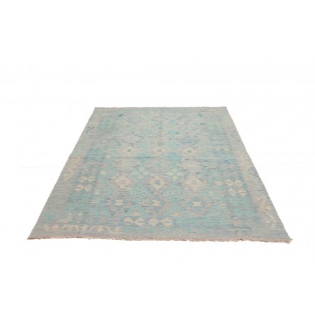 Tappeto Kilim Afghanistan azzurro 156x205
