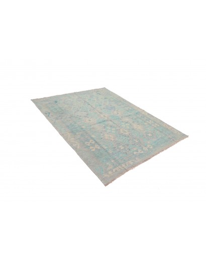 Tappeto Kilim Afghanistan azzurro 156x205
