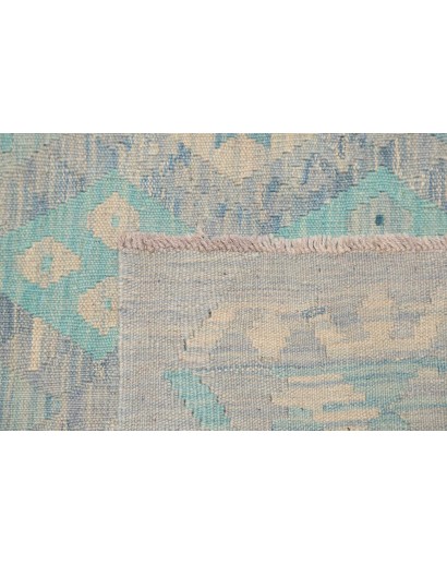 Tappeto Kilim Afghanistan azzurro 156x205