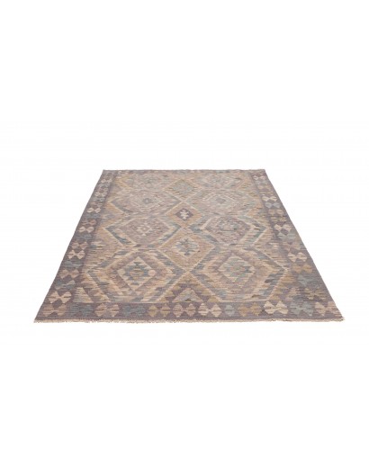 Tappeto Kilim Afghanistan azzurro bianco 153x205