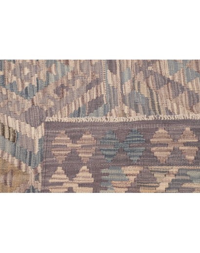 Tappeto Kilim Afghanistan azzurro bianco 153x205