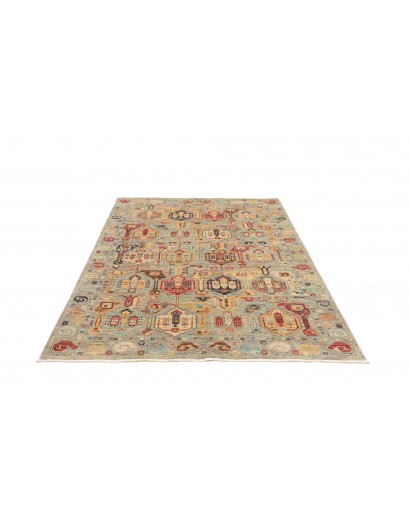 Tappeto Tribal Pakistan marrone grigio 148x186