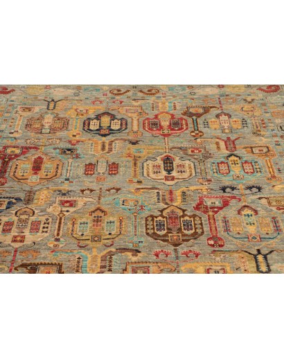 Tappeto Tribal Pakistan marrone grigio 148x186