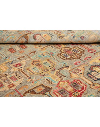 Tappeto Tribal Pakistan marrone grigio 148x186