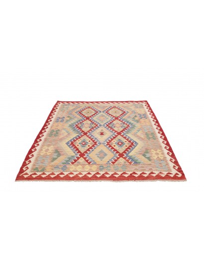 Tappeto Kilim Afghanistan beige marrone 158x196