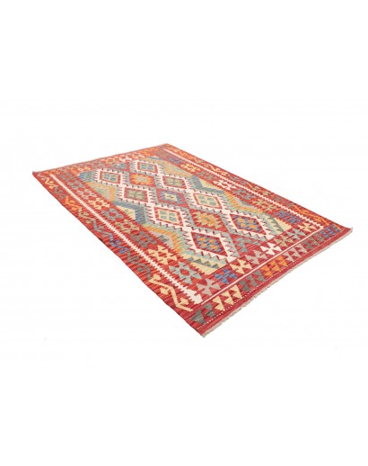 Tappeto Kilim Afghanistan marrone bianco 155x217