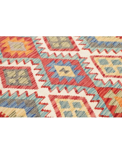Tappeto Kilim Afghanistan marrone bianco 155x217