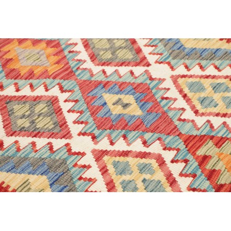 Tappeto Kilim Afghanistan marrone bianco 155x217