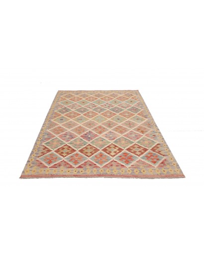 Tappeto Kilim Afghanistan marrone 148x202