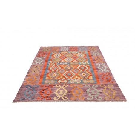 Tappeto Kilim Afghanistan marrone azzurro 148x200