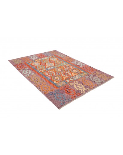 Tappeto Kilim Afghanistan marrone azzurro 148x200
