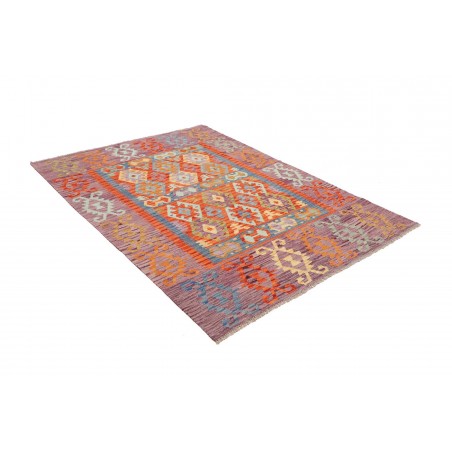 Tappeto Kilim Afghanistan marrone azzurro 148x200