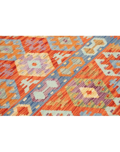 Tappeto Kilim Afghanistan marrone azzurro 148x200