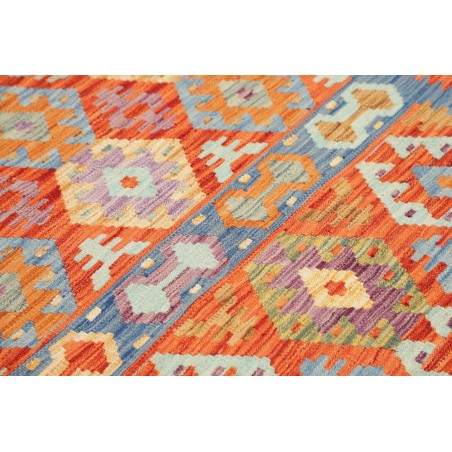 Tappeto Kilim Afghanistan marrone azzurro 148x200