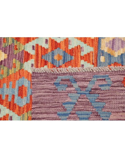 Tappeto Kilim Afghanistan marrone azzurro 148x200
