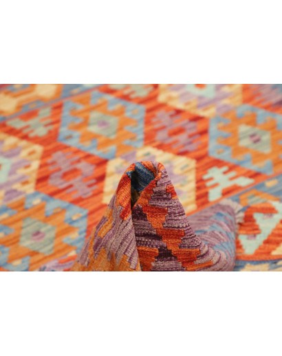 Tappeto Kilim Afghanistan marrone azzurro 148x200