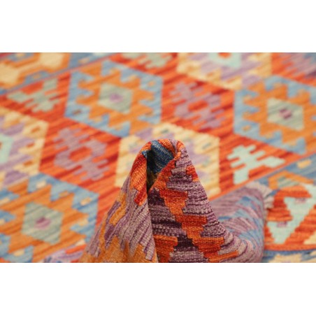 Tappeto Kilim Afghanistan marrone azzurro 148x200